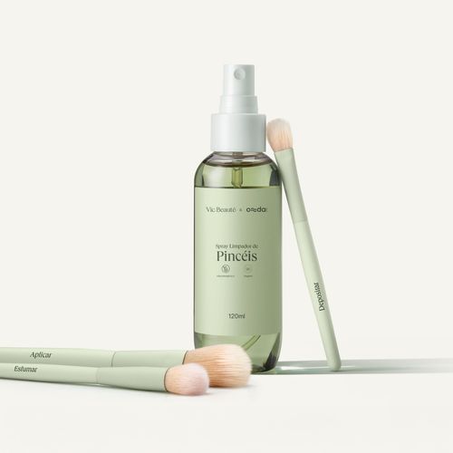 Kit Spray Limpador + Trio de Pincéis